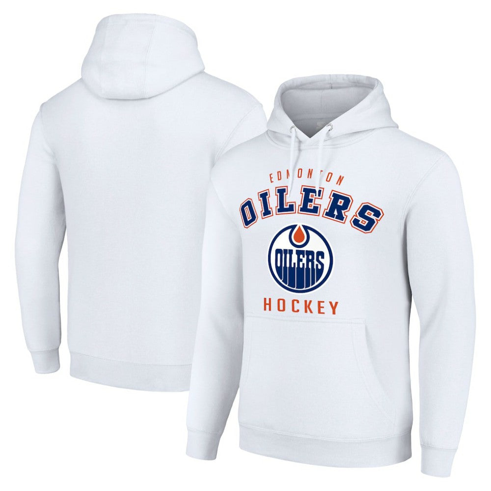 Edmonton Oilers Starter Logo Pullover Hoodie - White - NHL