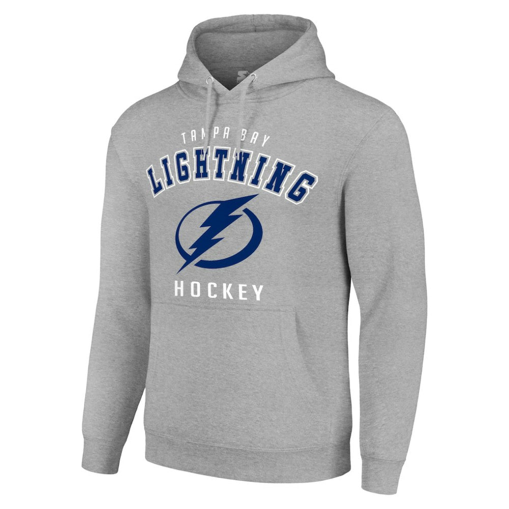 Tampa Bay Lightning Starter Logo Pullover Hoodie - Heather Gray - NHL