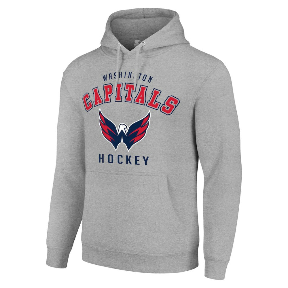Washington Capitals Starter Logo Pullover Hoodie - Heather Gray - NHL