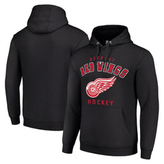 Detroit Red Wings Starter Logo Pullover Hoodie - Black - NHL