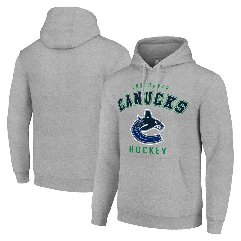 Vancouver Canucks Starter Logo Pullover Hoodie - Heather Gray - NHL
