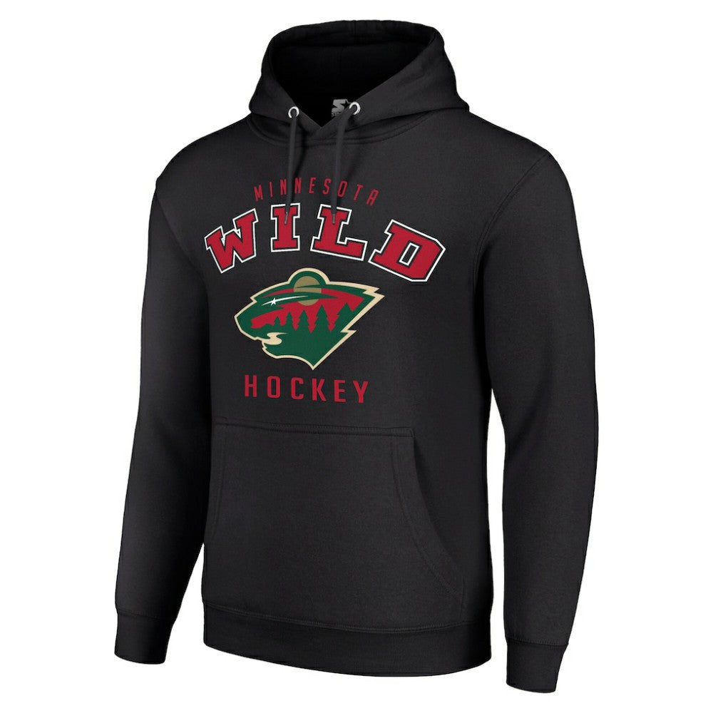 Minnesota Wild Starter Logo Pullover Hoodie - Black - NHL