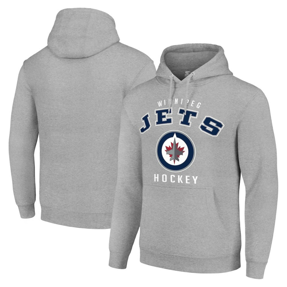 Winnipeg Jets Starter Logo Pullover Hoodie - Heather Gray - NHL