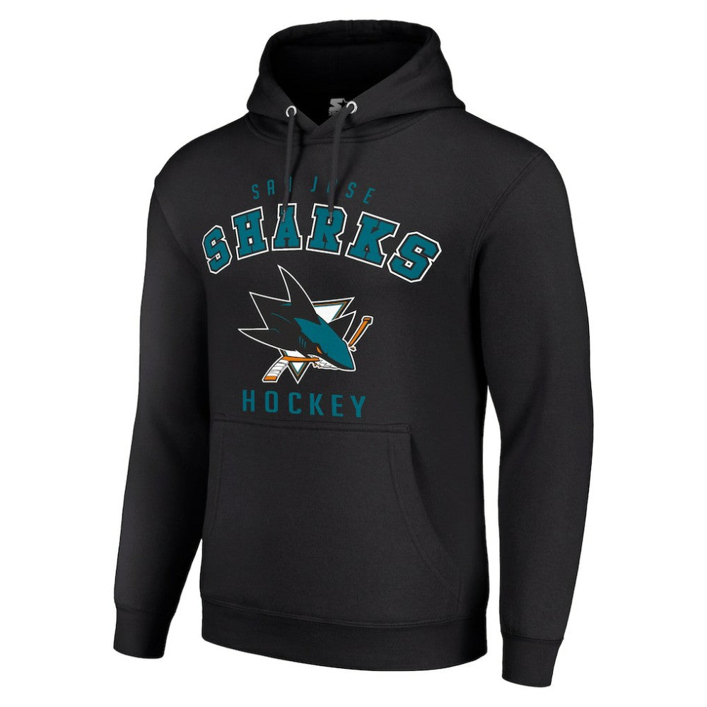 San Jose Sharks Starter Logo Pullover Hoodie - Black - NHL