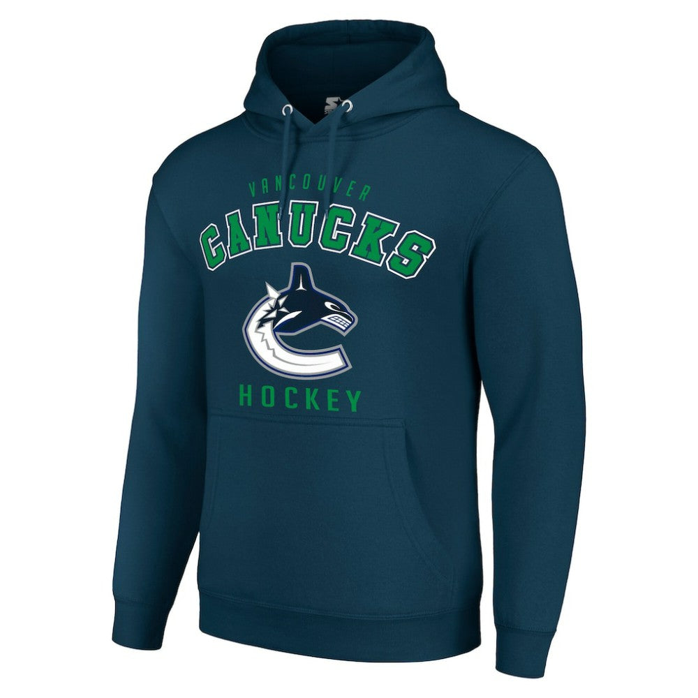 Vancouver Canucks Starter Logo Pullover Hoodie - Navy - NHL