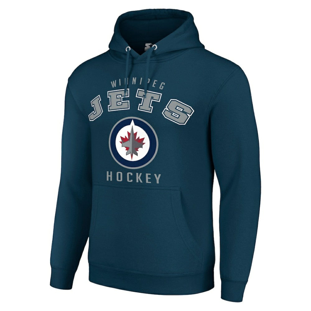 Winnipeg Jets Starter Logo Pullover Hoodie - Navy - NHL