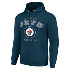 Winnipeg Jets Starter Logo Pullover Hoodie - Navy - NHL