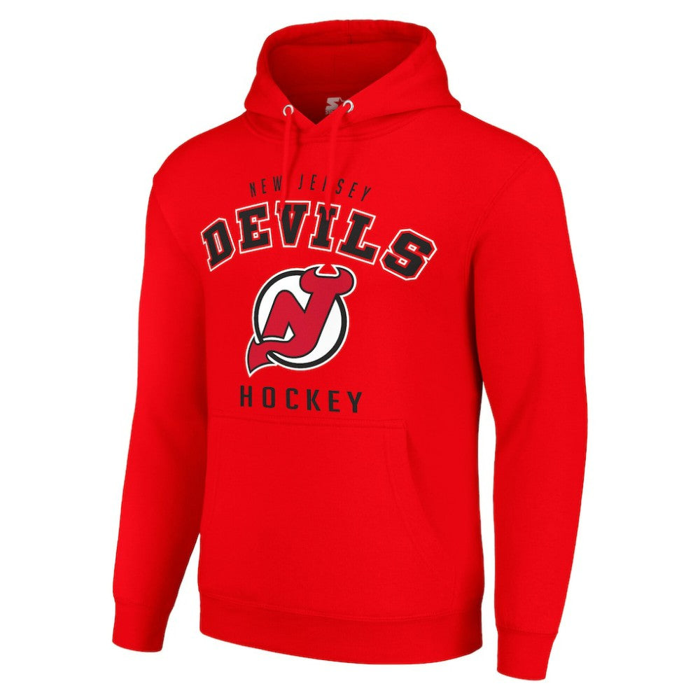 New Jersey Devils Starter Logo Pullover Hoodie - Red - NHL