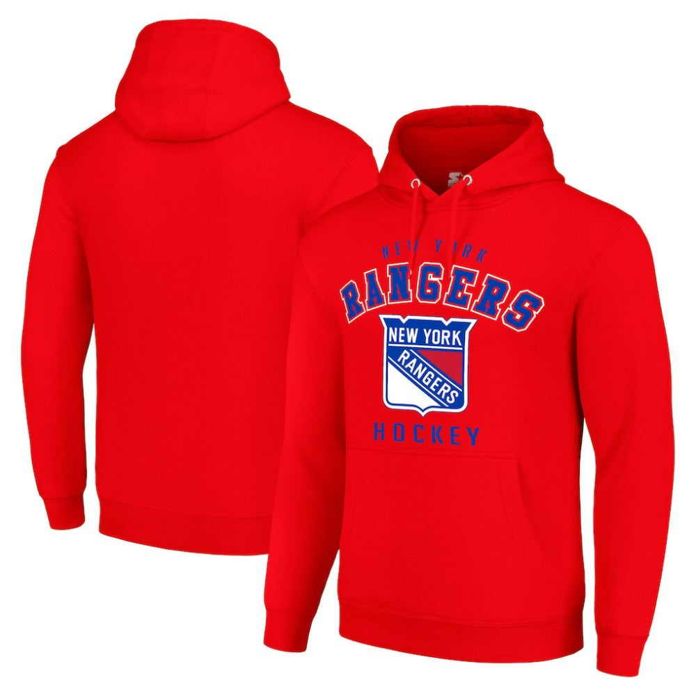 New York Rangers Starter Logo Pullover Hoodie - Red - NHL