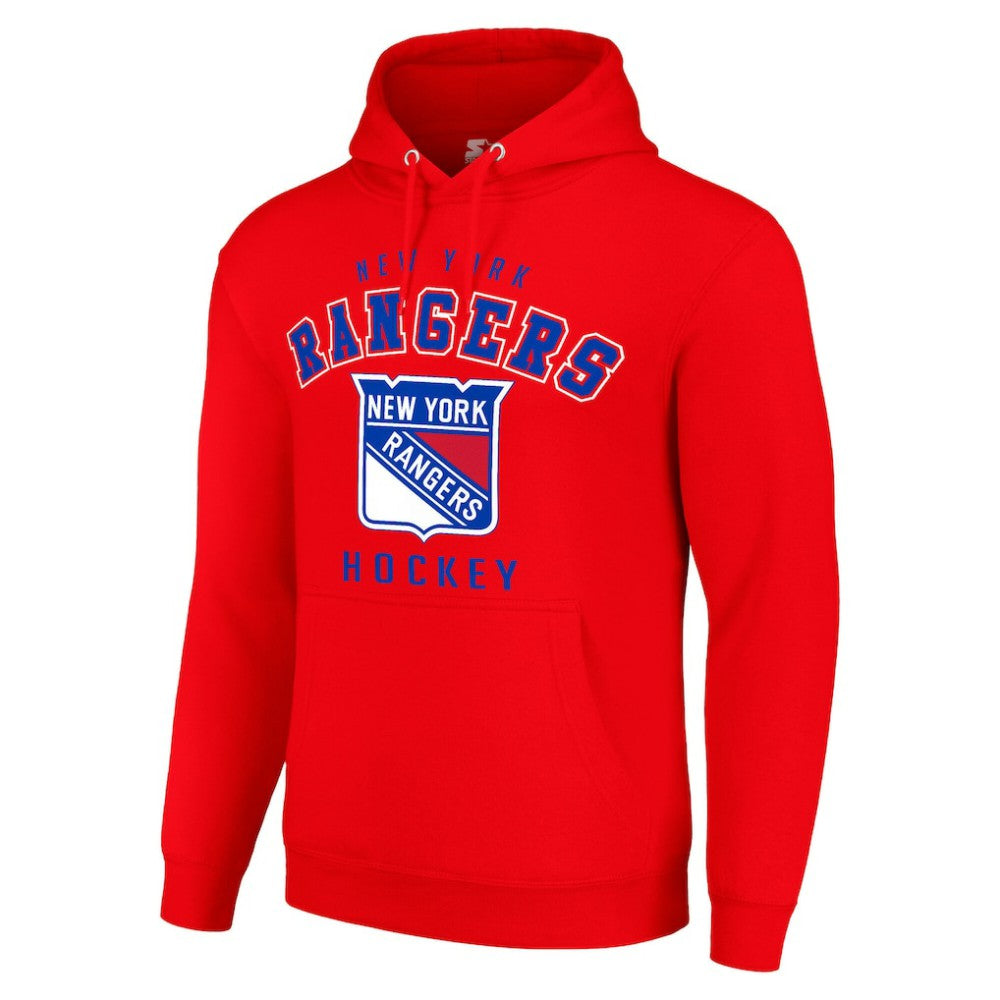 New York Rangers Starter Logo Pullover Hoodie - Red - NHL