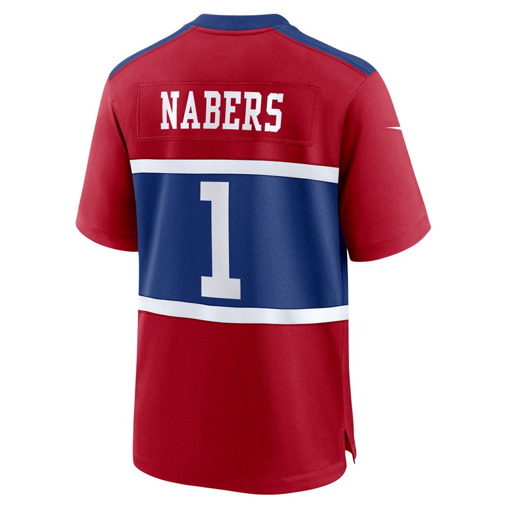 Malik Nabers New York Giants Alternate Game Jersey Century Red | Nike for Sale
