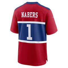 Malik Nabers New York Giants Alternate Game Jersey Century Red | Nike for Sale