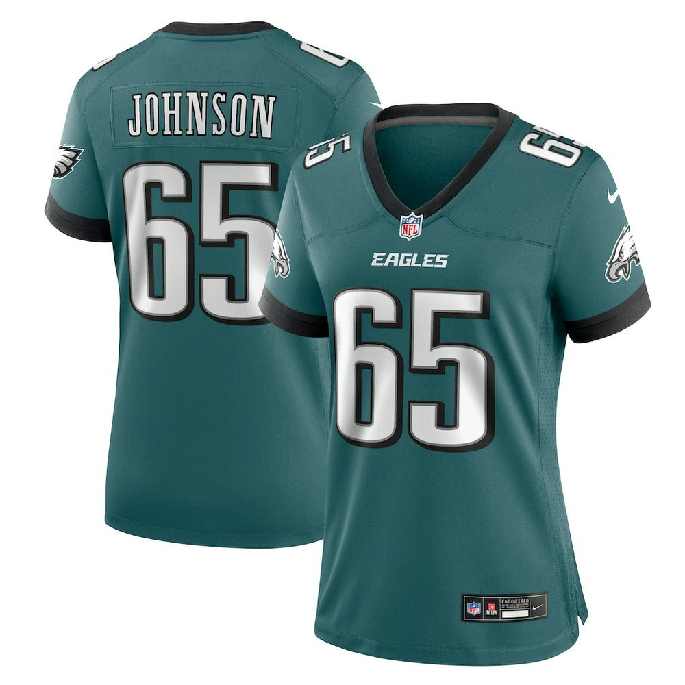 Lane Johnson Philadelphia Eagles Women's Team Game Jersey Midnight Green | Nike for Sale