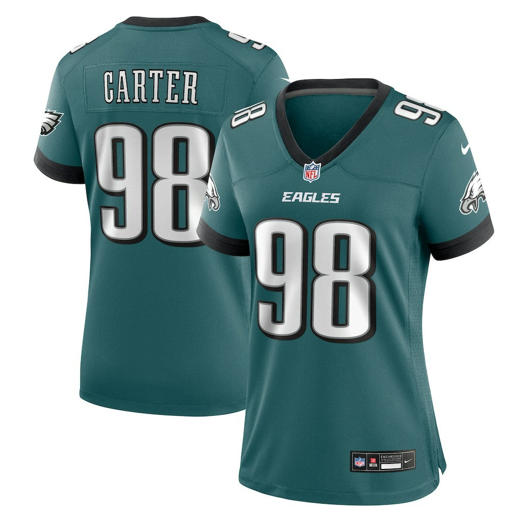 Jalen Carter Philadelphia Eagles Women's Team Game Jersey Midnight Green | Nike for Sale