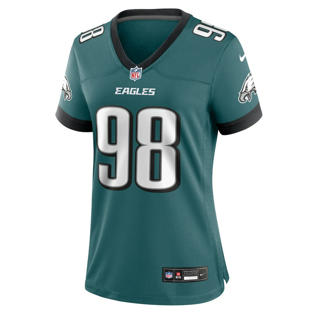 Jalen Carter Philadelphia Eagles Women's Team Game Jersey Midnight Green | Nike for Sale