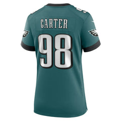 Jalen Carter Philadelphia Eagles Women's Team Game Jersey Midnight Green | Nike for Sale
