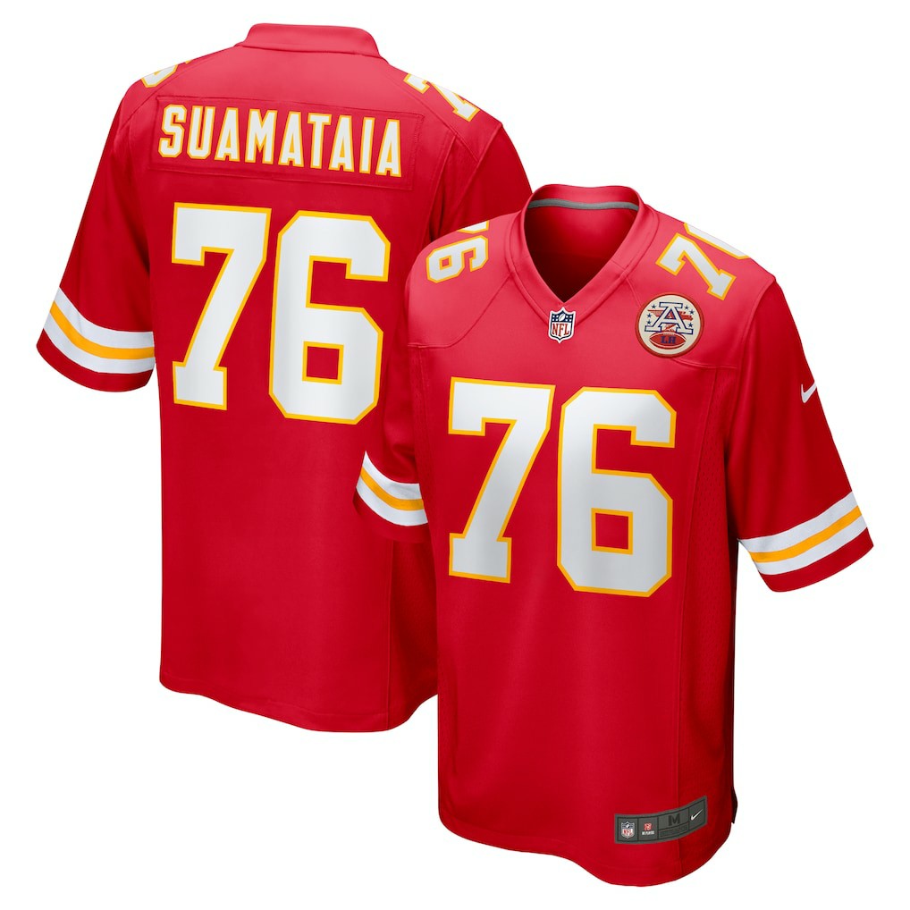 Kingsley Suamataia Kansas City Chiefs Game Jersey Red | Nike for Sale
