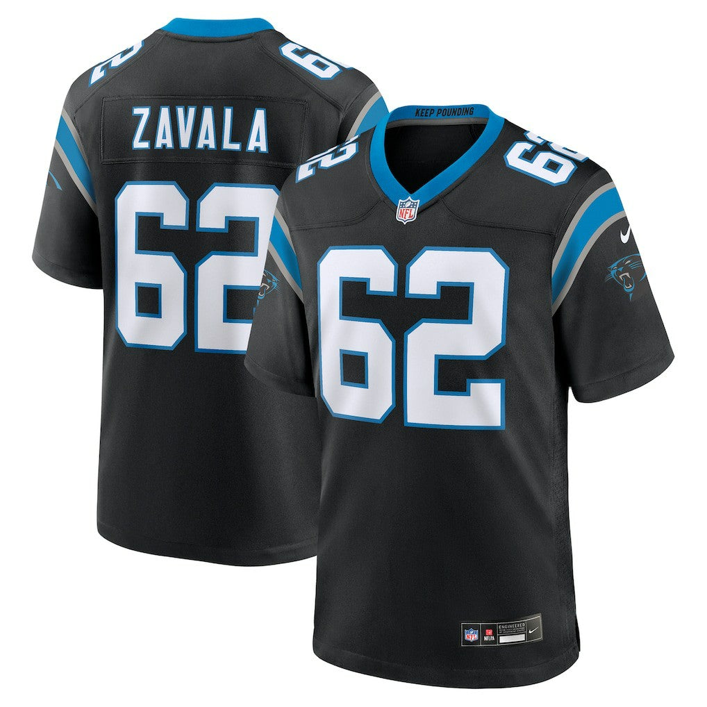 Chandler Zavala Carolina Panthers Game Jersey Black | Nike for Sale