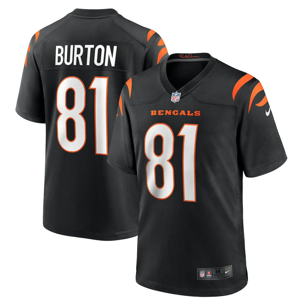 Jermaine Burton Cincinnati Bengals Game Jersey Black | Nike for Sale