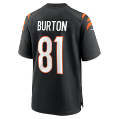 Jermaine Burton Cincinnati Bengals Game Jersey Black | Nike for Sale
