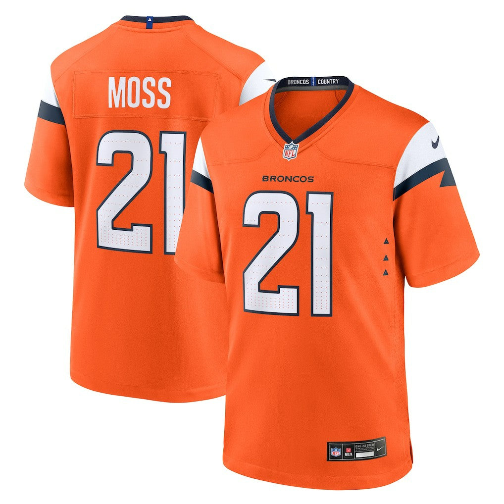 Riley Moss Denver Broncos Team Game Jersey Orange | Nike for Sale
