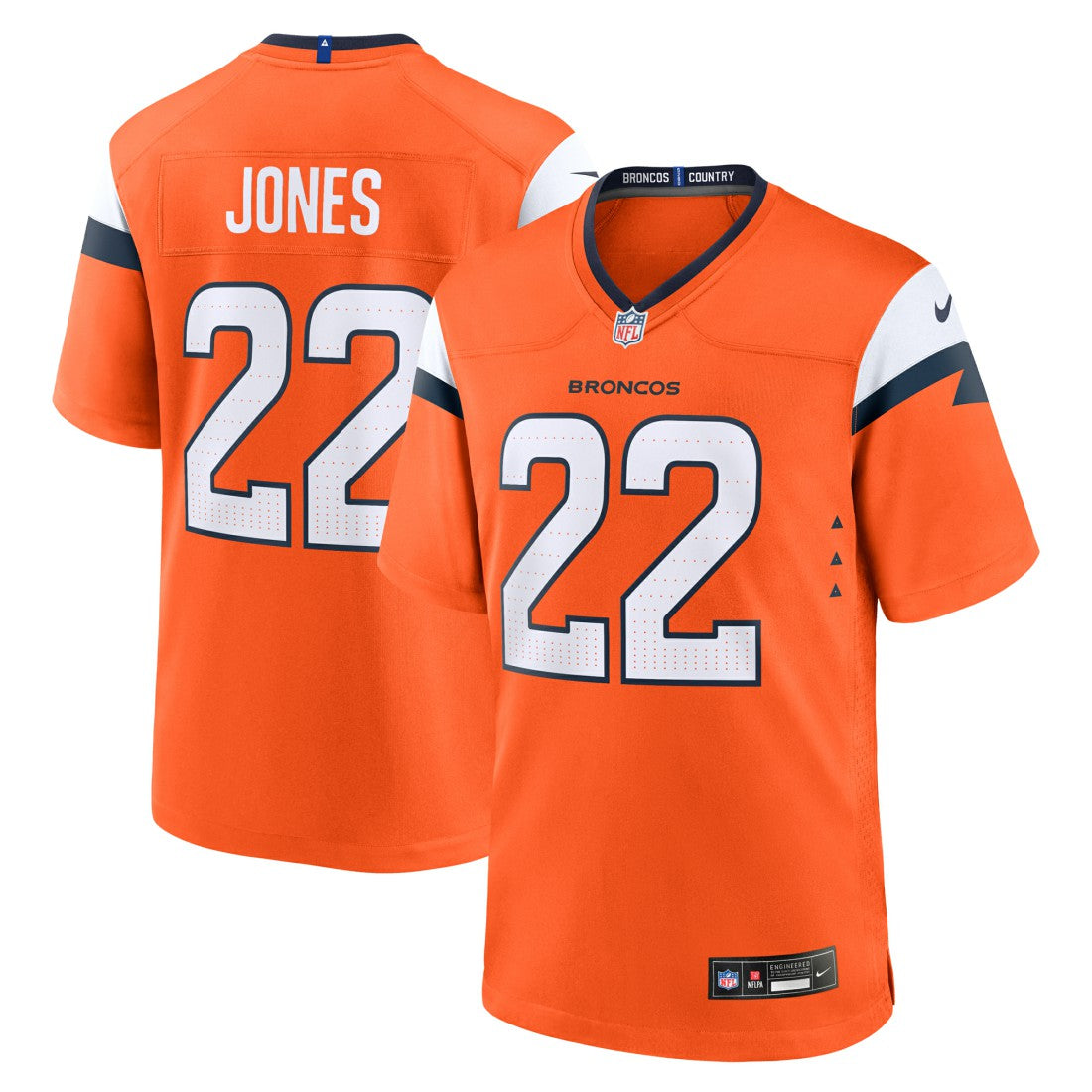 Brandon Jones Denver Broncos Team Game Jersey Orange | Nike for Sale