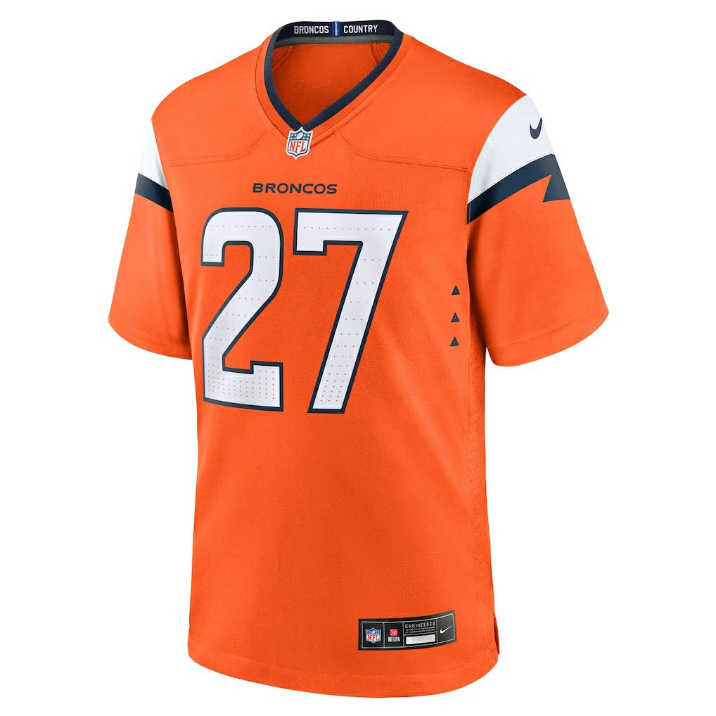 Damarri Mathis Denver Broncos Team Game Jersey Orange | Nike for Sale