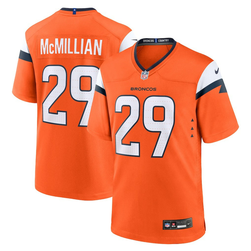 Ja'Quan McMillian Denver Broncos Team Game Jersey Orange | Nike for Sale