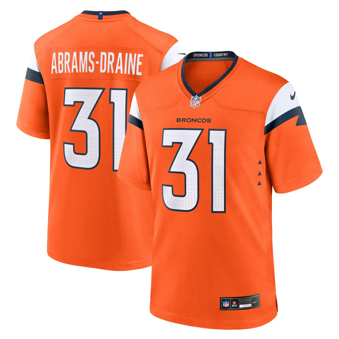 Kris Abrams-Draine Denver Broncos Team Game Jersey Orange | Nike for Sale