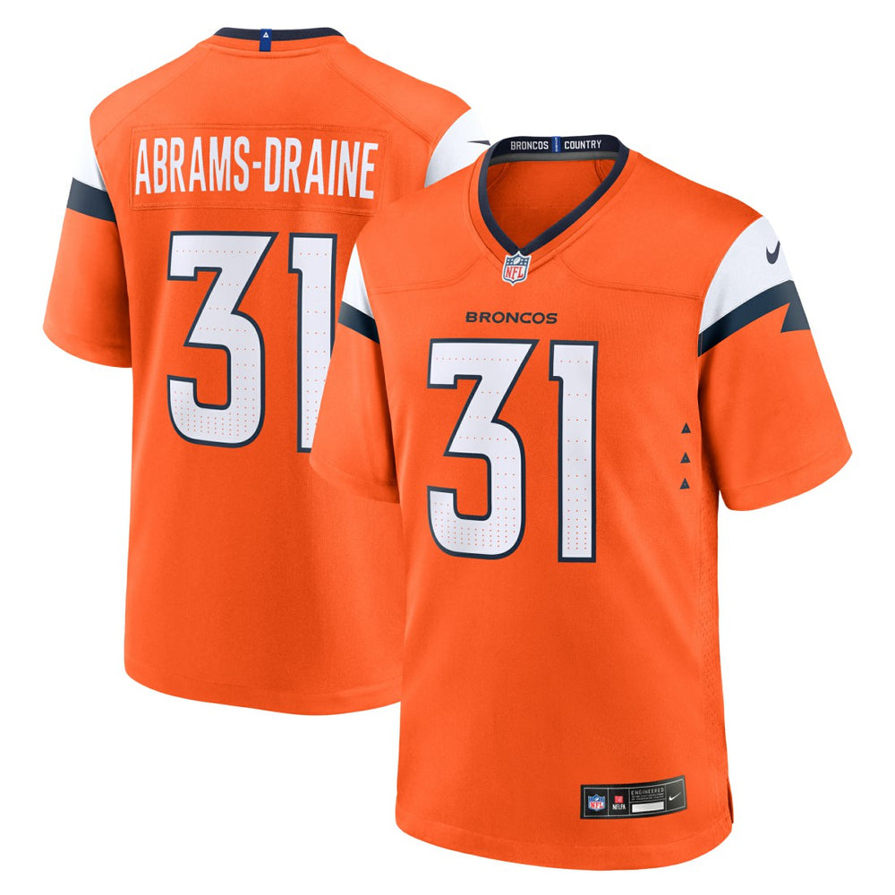 Kris Abrams-Draine Denver Broncos Team Game Jersey Orange | Nike for Sale