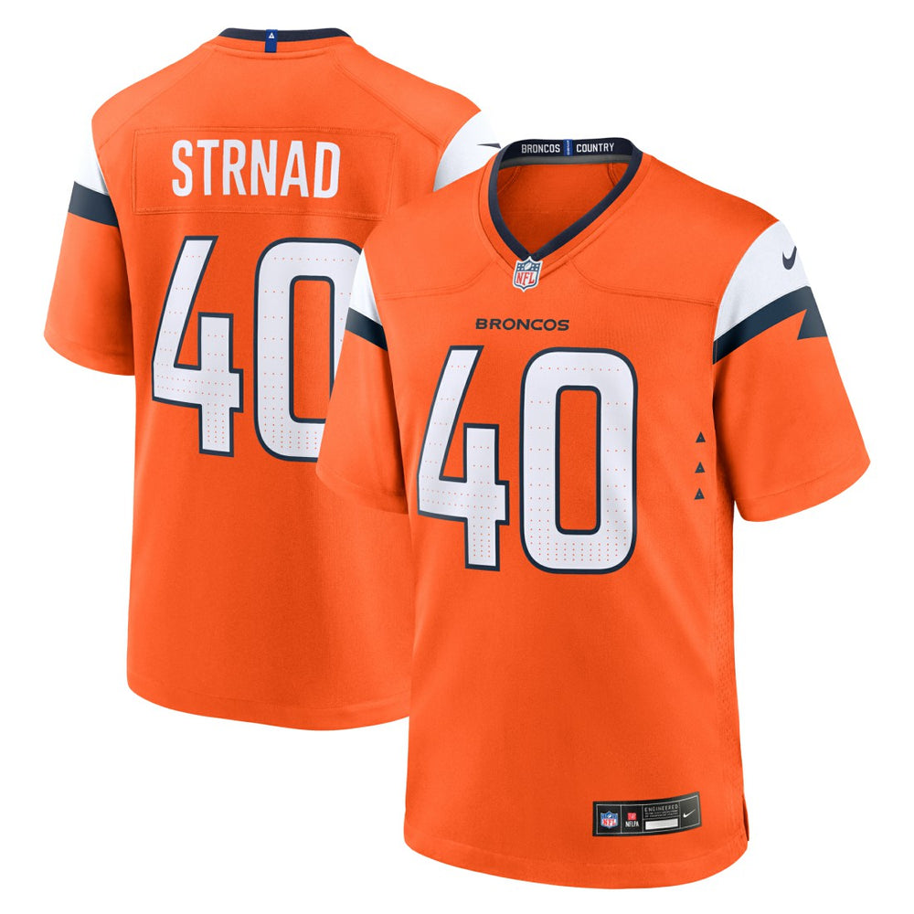 Justin Strnad Denver Broncos Team Game Jersey Orange | Nike for Sale