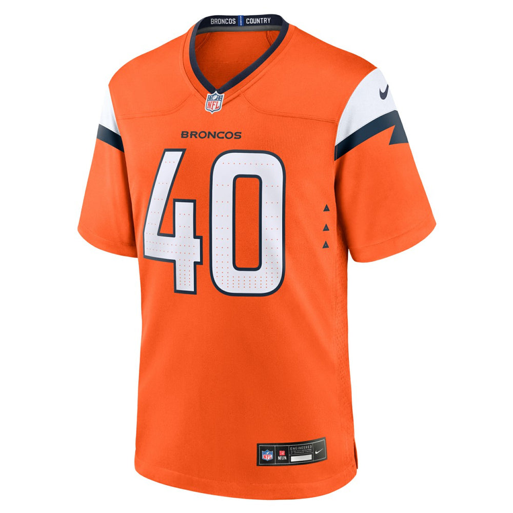 Justin Strnad Denver Broncos Team Game Jersey Orange | Nike for Sale