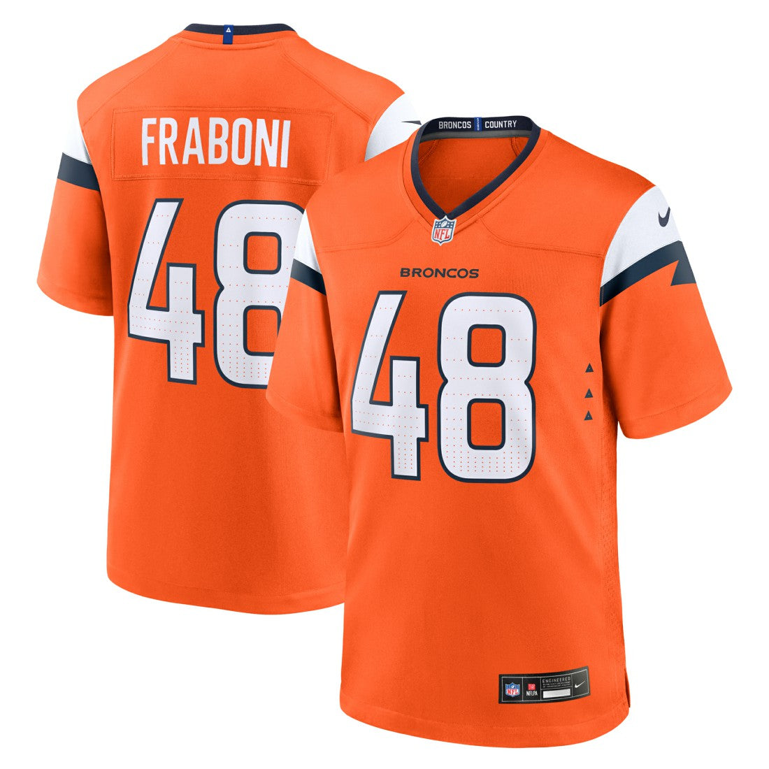 Mitchell Fraboni Denver Broncos Team Game Jersey Orange | Nike for Sale