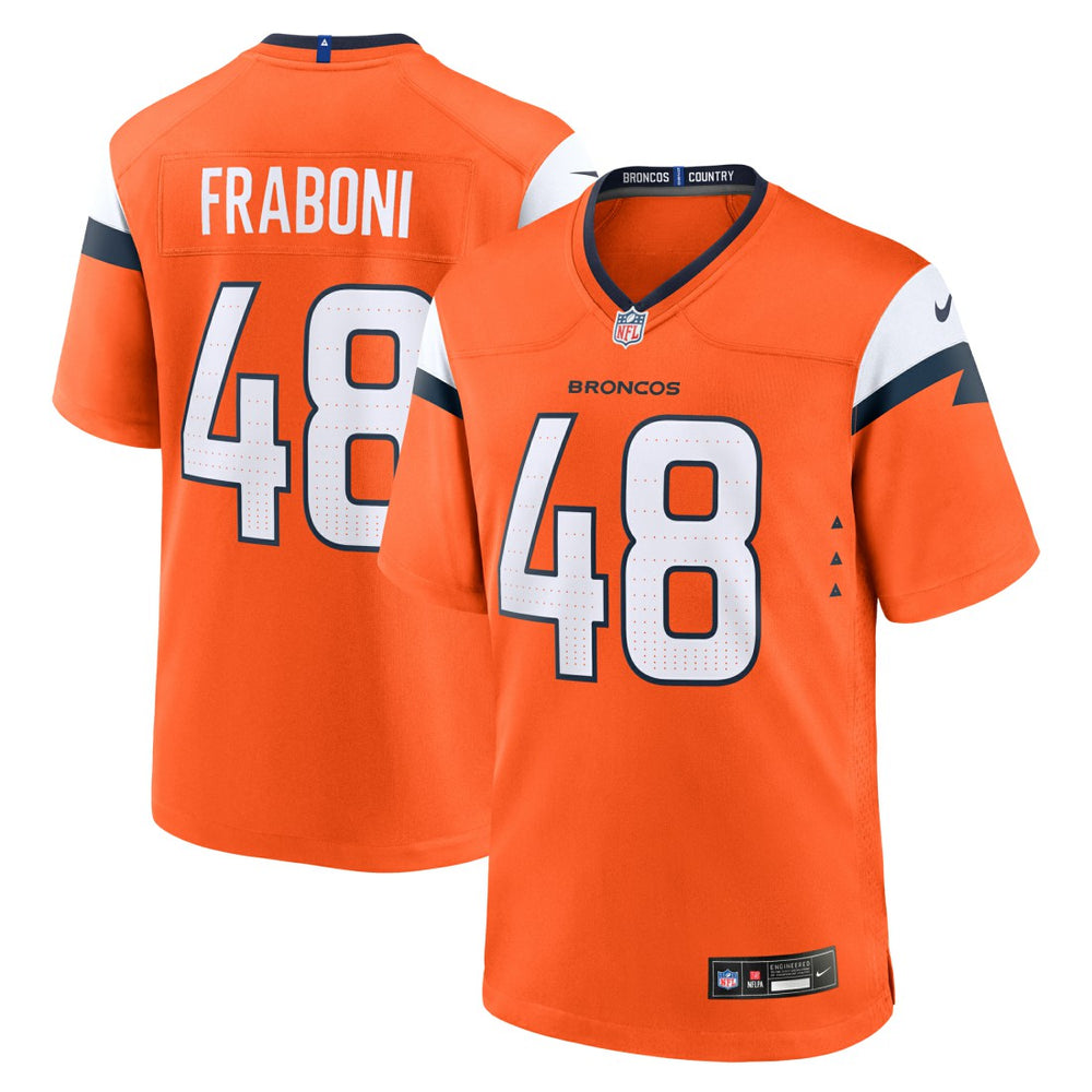 Mitchell Fraboni Denver Broncos Team Game Jersey Orange | Nike for Sale