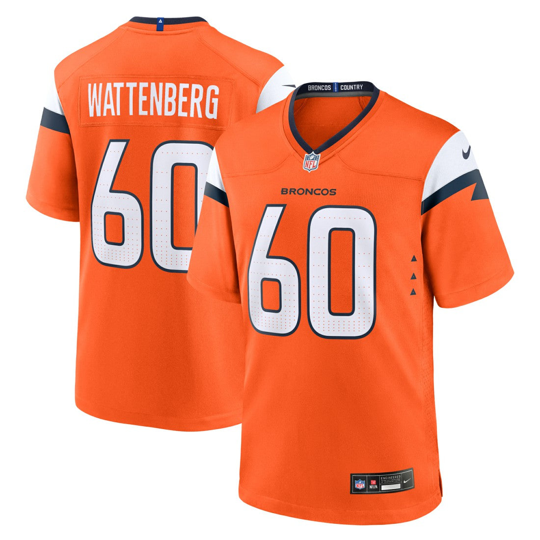 Luke Wattenberg Denver Broncos Team Game Jersey Orange | Nike for Sale