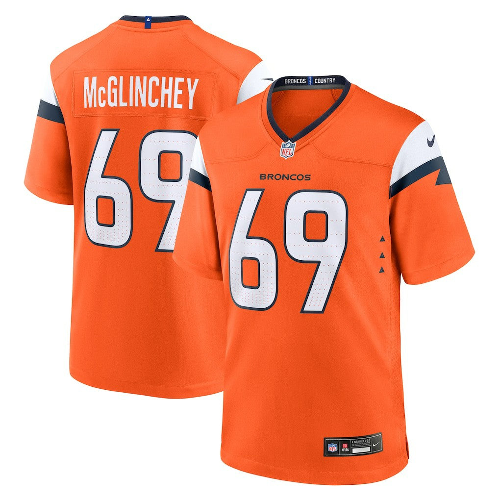 Mike McGlinchey Denver Broncos Team Game Jersey Orange | Nike for Sale