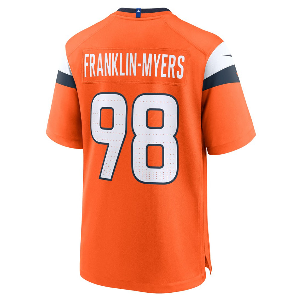 John Franklin-Myers Denver Broncos Team Game Jersey Orange | Nike for Sale