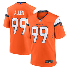 Zach Allen Denver Broncos Team Game Jersey Orange | Nike for Sale