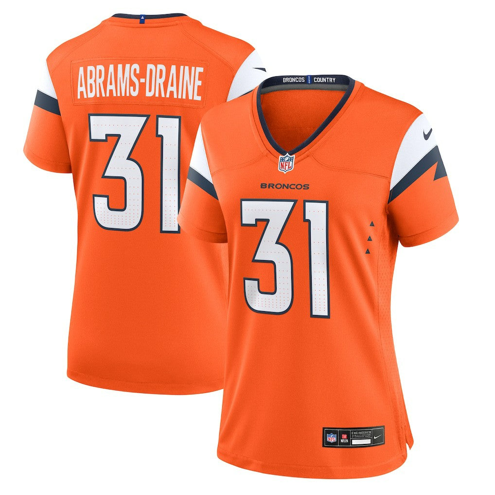 Kris Abrams-Draine Denver Broncos Women's Team Game Jersey Orange | Nike for Sale