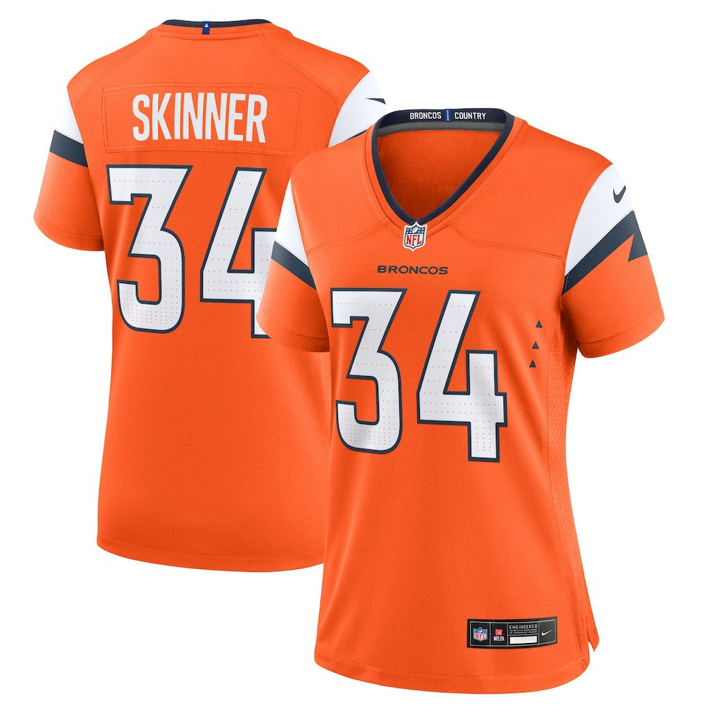 JL Skinner Denver Broncos Women's Team Game Jersey Orange | Nike for Sale
