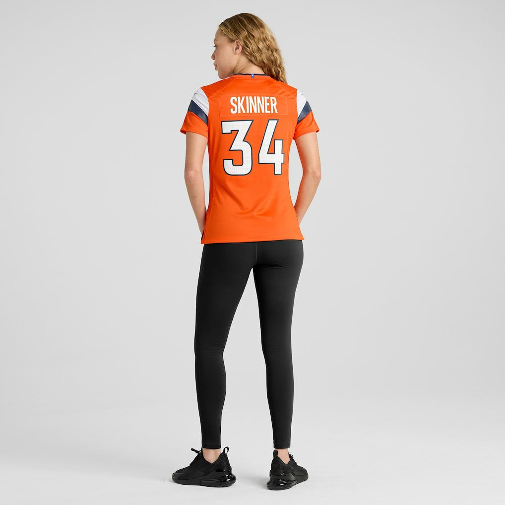 JL Skinner Denver Broncos Women's Team Game Jersey Orange | Nike for Sale