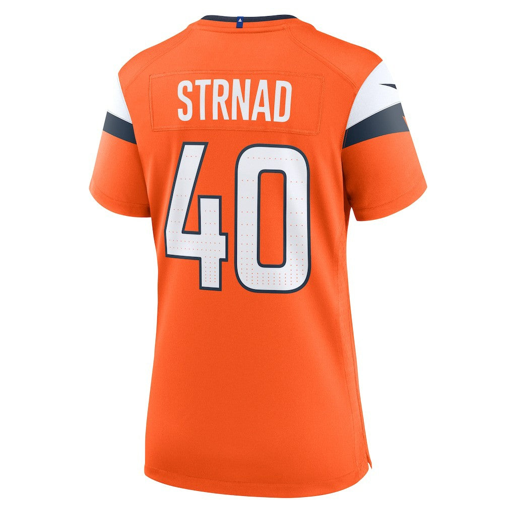 Justin Strnad Denver Broncos Women's Team Game Jersey Orange | Nike for Sale