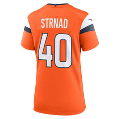 Justin Strnad Denver Broncos Women's Team Game Jersey Orange | Nike for Sale