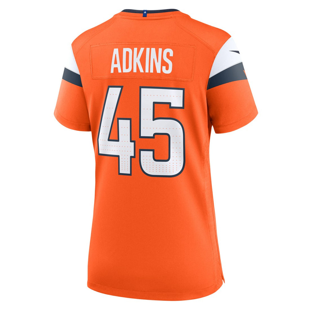 Nate Adkins Denver Broncos Women's Team Game Jersey Orange | Nike for Sale