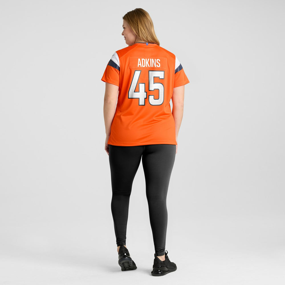 Nate Adkins Denver Broncos Women's Team Game Jersey Orange | Nike for Sale