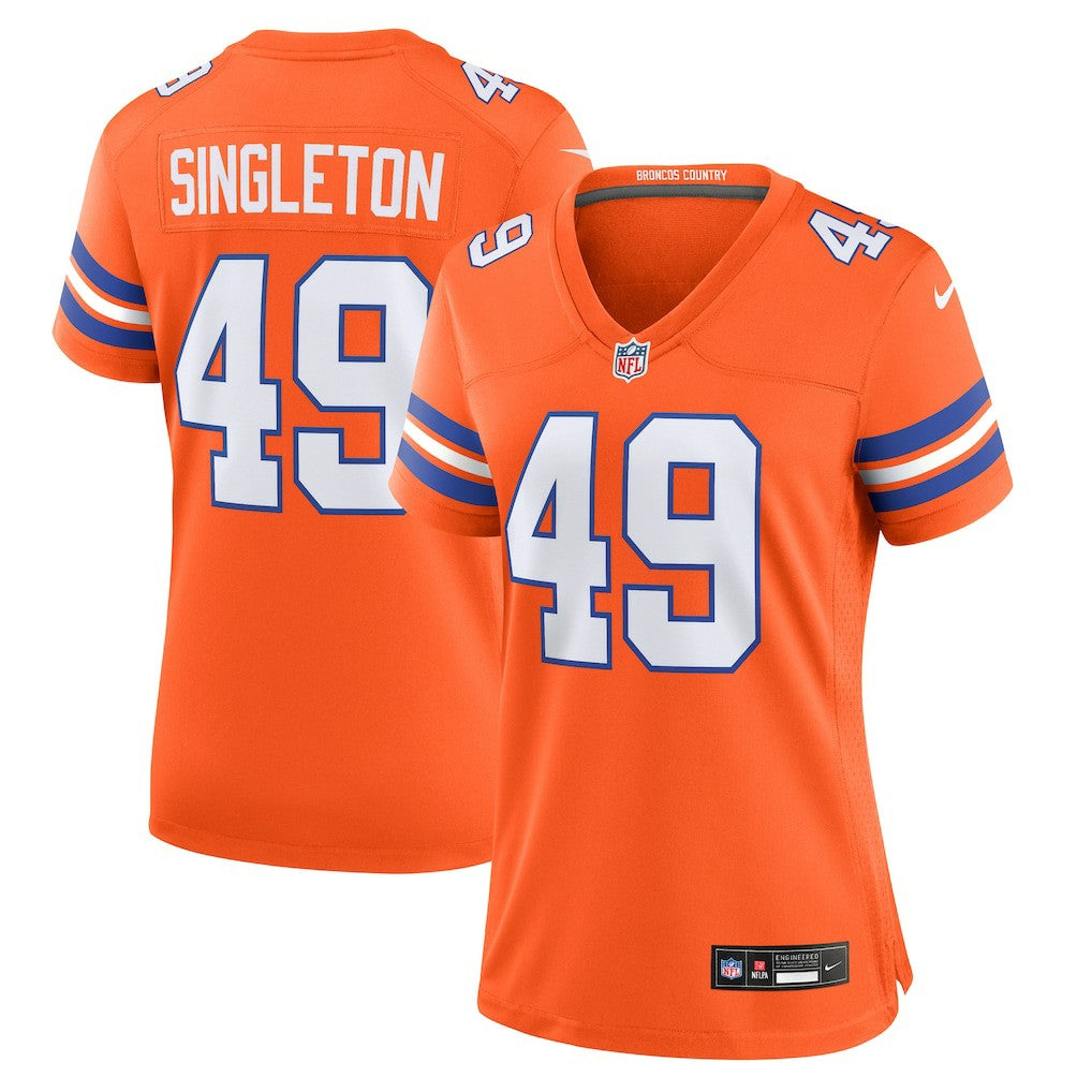Alex Singleton Denver Broncos Women's Alternate Game Jersey Orange | Nike for Sale