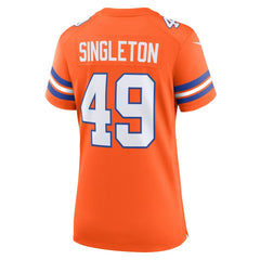 Alex Singleton Denver Broncos Women's Alternate Game Jersey Orange | Nike for Sale