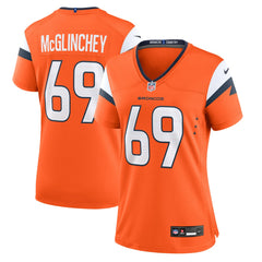 Mike McGlinchey Denver Broncos Women's Team Game Jersey Orange | Nike for Sale