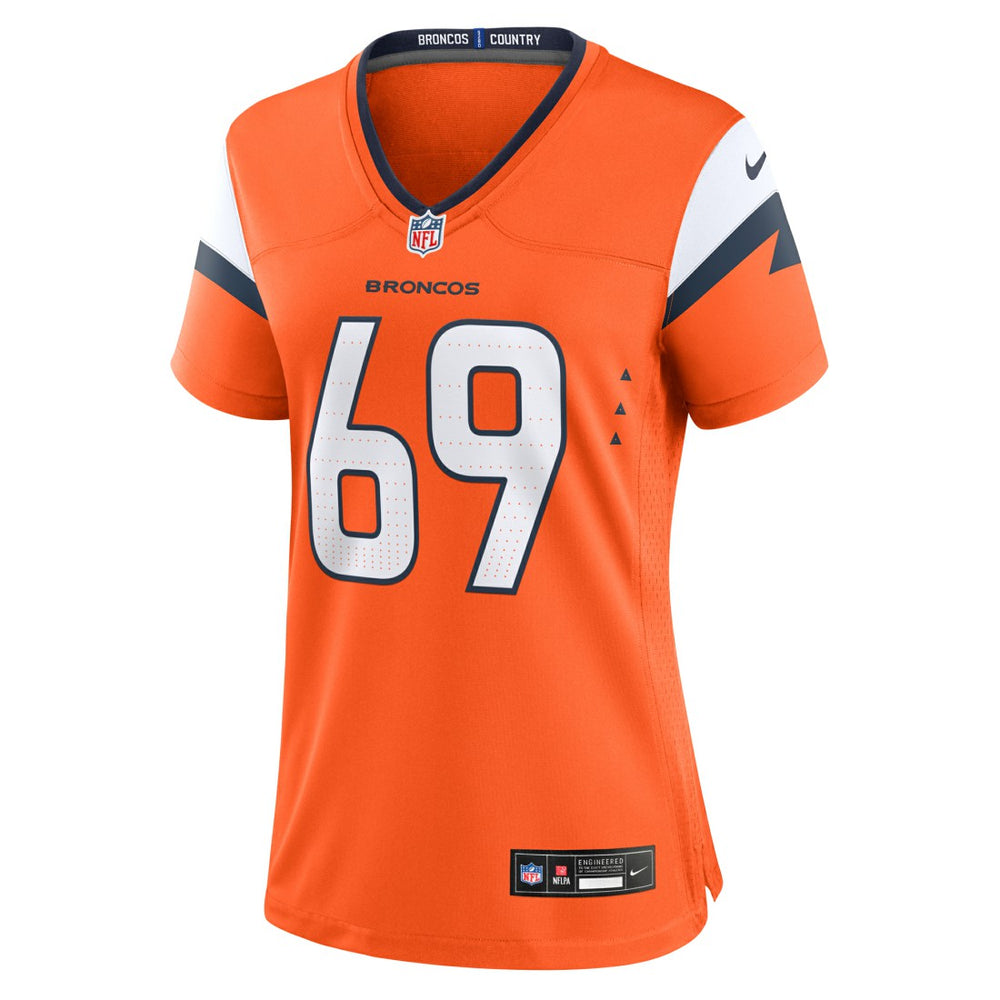 Mike McGlinchey Denver Broncos Women's Team Game Jersey Orange | Nike for Sale