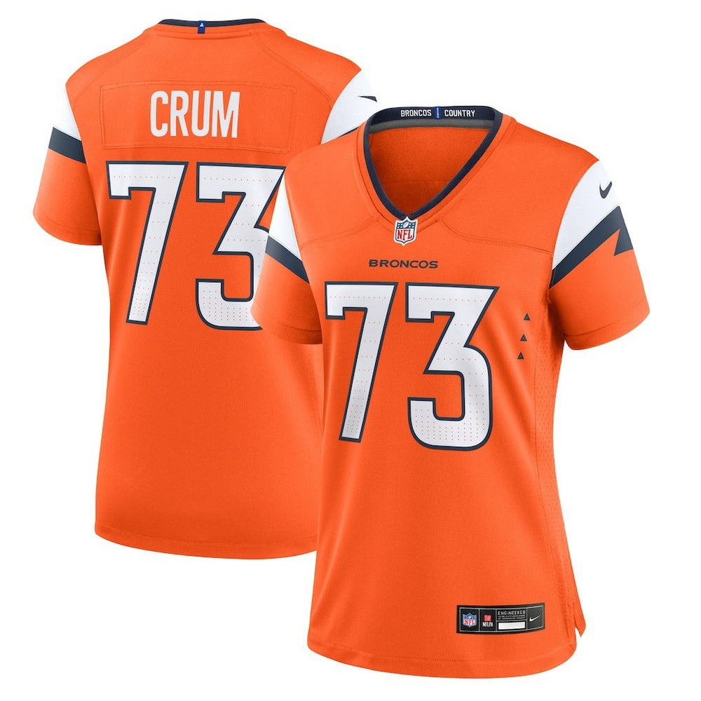 Frank Crum Denver Broncos Women's Team Game Jersey Orange | Nike for Sale